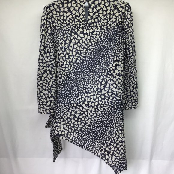 Lady Dorby Women Blue Mutton 3/4 Sleeve Blouse 16W - Picture 6 of 9